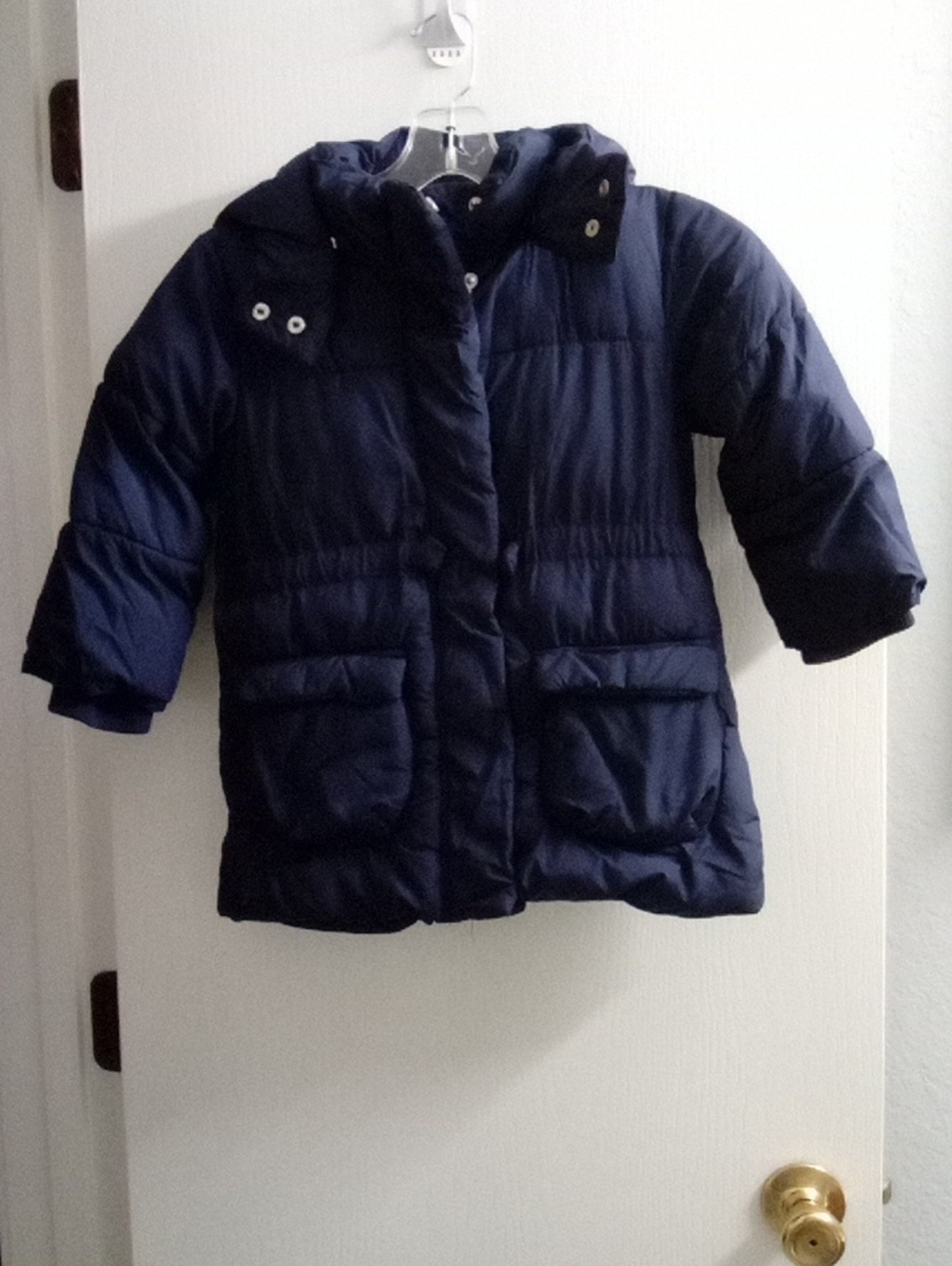 H&M Navy Blue Kids Puffer Coat with Hood